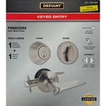 Defiant Tonebridge Satin Nickel Entry Door Lock Set, Deadbolt, 4 Keys. Fixed Price $20.00.