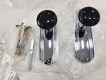 Nostalgic Warehouse Deco Plate With Black Porcelain Knob, Privacy - 2.75" Chrome. Fixed Price $79.00.