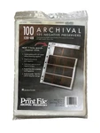 100 Sheets Print File 120-4B Film Negative Sleeves Strips Horizontal. Fixed Price $34.99.