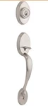 Kwikset 800CEXJ 15 Smt Handleset, Grade, Brass, Satin Nickel, 2-3/8 2-3/4. Fixed Price $85.00.