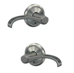 Schlage FC21WIT619ALD Satin Nickel Passage & Privacy Door Lever Set W/alden Trim. Fixed Price $27.71.