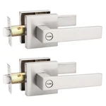 Knobwell 2 Modern Square Door Handle Brushed Pack, Nickel. Fixed Price $69.59.