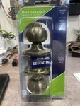 Essentials By Schlage Hall And Closet Passage Door Knob Antique Brass 609. Fixed Price $19.99.