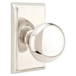 Emtek 8121PUS14 Providence Door Knob Set, Rectangular Rose, Polished Nickel. Fixed Price $125.99.