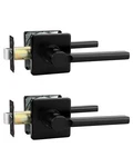 Probrico (2 Pack Passage Lever Black Door Handle Non-locking Keyless Square. Fixed Price $38.80.