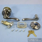 Right Weslock Traditonale Bordeau 640 Weathered Pewter Keylock Lever Handles. Fixed Price $104.49.