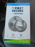 Schlage First Secure Knob Easy Install For Interior Doors Lock. Fixed Price $19.99.