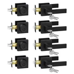 Secure Your Home With One Key - 4 Pack Matte Black Door Locks. Fixed Price $179.99.