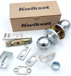 **lot Of 5* Kwikset Polo Passage Satin Chrome Doorknobs Bulk *new*. Fixed Price $32.95.