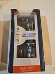 New Schlage F51 619 Georgian Knob Satin Nickel Keyed Entry Door Lock. Fixed Price $25.00.