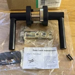 Miseno Matte Black Passage Door Lockset Round Rod Lever HLK2104U19 Adjustable. Fixed Price $16.00.