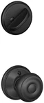 Schlage F59-GEO Georgian Single Cylinder Interior Pack Exterior Black. Fixed Price $51.65.