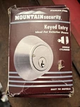 Mountain Security Deadbolt Easy Install Keyed Entry Polished Brass 3502-105 +new. Fixed Price $20.00.