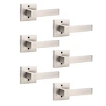 Gobrico Pack Of 6 Brushed Nickel French Dummy Door Handles Heavy Duty Closet. Fixed Price $86.88.