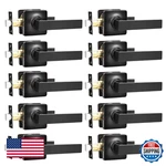 Gobekor 10 Pack Black Passage Handle Interior Door Levers Hallway Closet. Fixed Price $183.32.