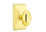 Emtek 8521EUS3NL Dummy, Rectangular Rosette, Egg Knob, Unlacquered Brass. Fixed Price $168.00.