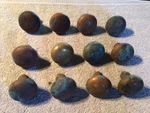 (12) Vintage Round Solid Brass Passage Door Knobs House Inch Tarnished. Fixed Price $249.99.