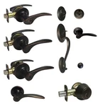 Oil Rubbed Bronze Door Handle Lock Lever Knobs Keyed Passage Privacy Hardware. Fixed Price $16.99.