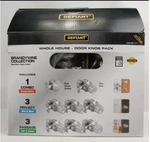 Defiant Whole House Door Knob Pack- 1 Entry Combo, 3 Privacy, Passage Set-new. Fixed Price $44.99.