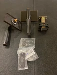 Emtek Select Privacy Lh, Modern Rosette, T-bar Stem, Knurled Handle, Bronze. Fixed Price $167.99.