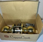 Copper Creek BK2030PB Ball Door Knob, Privacy Function, Polished Brass Euc!. Fixed Price $8.95.