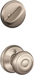 Schlage F59 619 Georgian Interior Knob With Deadbolt Handleset Satin Nickel. Fixed Price $23.99.