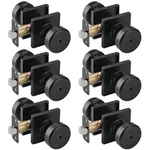 6 Pack Black Interior Knobs For Bath & Bed, Pismo Turn Lock Wit.... Fixed Price $69.02.