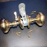Sargent Brass Passage Way Locking Door Knob Set. Fixed Price $40.00.