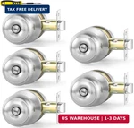 Lanwandeng 5 Pack Interior Door Knobs For Bedroom Bathroom Keyless, Brushed. Fixed Price $39.71.