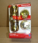 Door Lock Security Set Combo Polished Brass Honeywell 8100005 - Keyed Alkike. Fixed Price $22.99.
