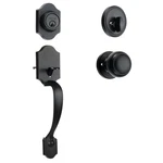 Front Door Handle Deadbolt Set, Matte Black Lock With Interio. Fixed Price $55.10.