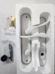 Pella White French Door Handle Set Right Hinge W/key Cylinder **open Box**. Fixed Price $189.95.