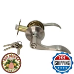 Ri-key Security Lever Door Lock Entry Keyed Cylinder Wave Handle 3 Stainles. Fixed Price $43.58.