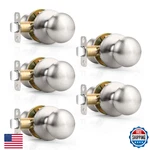Probrico Passage Door Knob 5 Pack Brushed Nickel Interior Keyless Closet Ha. Fixed Price $67.96.