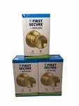 (3) First Secure By Schlage Hall And Closet Door Knob Gold, Always Unlock New. Fixed Price $38.25.