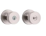Kwikset Smartkey Pismo Keyed Entry Knob Satin Nickel Round Flat Lock. Fixed Price $25.00.