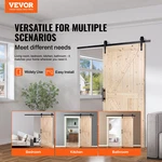 36X84 Sliding Barn Door Wood Panel With Hardware Kit Floor Guide Handle. Fixed Price $234.99.