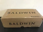 Baldwin Single Cylinder Keyed Door Lever Set, Square Rose, Model #xxxx. Fixed Price $104.99.