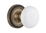 Nostalgic Warehouse Rope Rosette With White Porcelain Knob Privacy 2.375". Fixed Price $80.63.