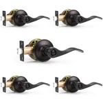 Probrico Oil Rubbed Bronze Wave Privacy Door Levers Bath Handles. Fixed Price $115.04.