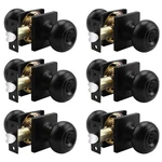 Probrico Flat Ball Black Privacy Door Knobs With Square Rosette, Interior. Fixed Price $44.54.