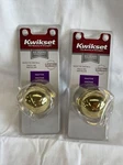 2 Kwikset Polished Brass Dummy Door Knob Model 488P 3 Cp. Fixed Price $14.50.