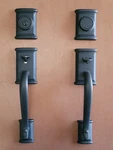 Kwikset Ashfield Matte Black Front Double Door Handle Lock Dummy Complete. Fixed Price $329.99.