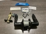 Schlage Privacy Push Button Lock Bronze Doorknob New Open Box. Fixed Price $19.99.