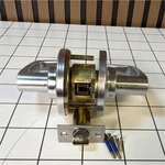 Dorma 1002MA Brushed Silver Metal Round Lever Handle Door Lock With Screws. Fixed Price $55.00.