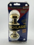 Schlage Keyed Entry Door Knob Lockset Polished Brass Ultima Lifetime P513-747. Fixed Price $19.99.