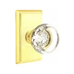 Emtek 8221GTUS3NL Privacy, Rectangular Rosette Georgetown Knob Unlacquered Brass. Fixed Price $208.00.