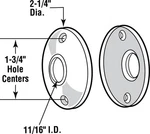 Prime-line 2439 Chrome Silver Steel Door Knob Rosettes 0.625 X 2-1/4 W In.. Fixed Price $8.18.