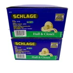(lot Of 2) Schlage Flair Bright Brass Hall & Closet Door Levers Handles P515-322. Fixed Price $29.95.