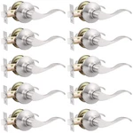 Gobekor 10 Pack Satin Nickel Passage Handle Interior Door Levers Hallwa.... Fixed Price $138.84.